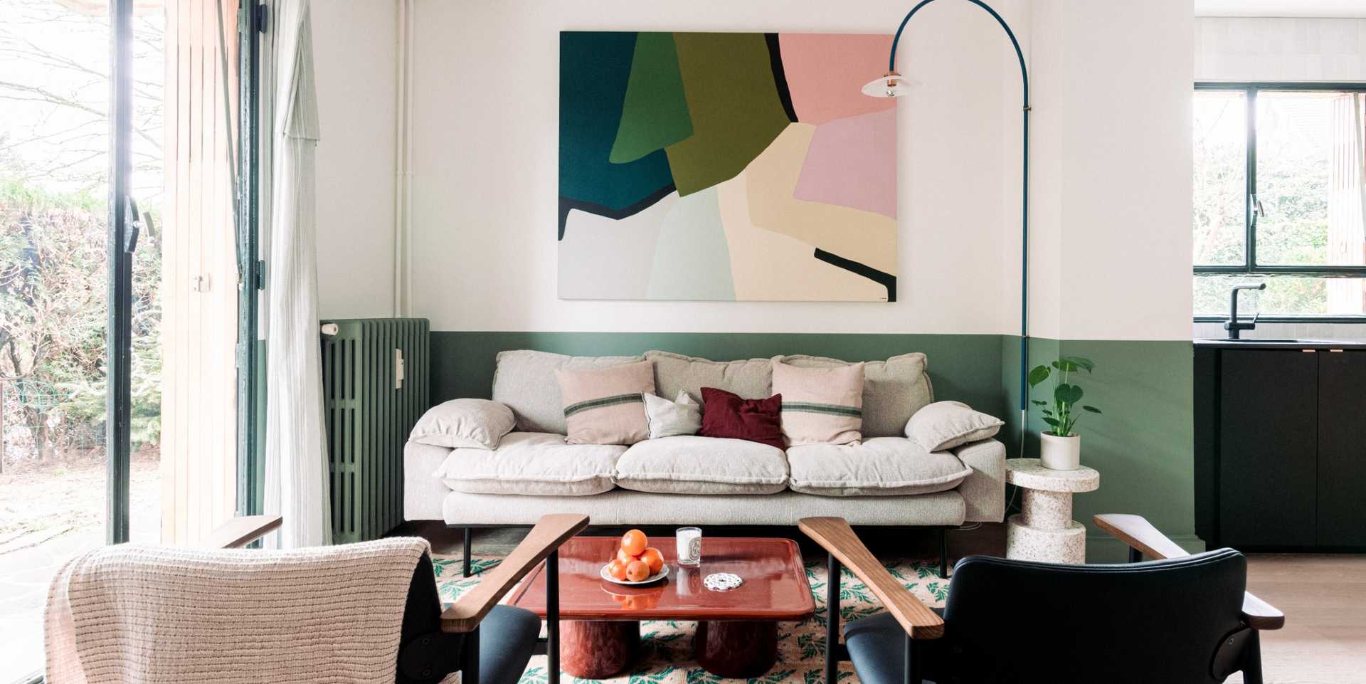 Décoration d'intérieur du salon d'une maison en Bretagne