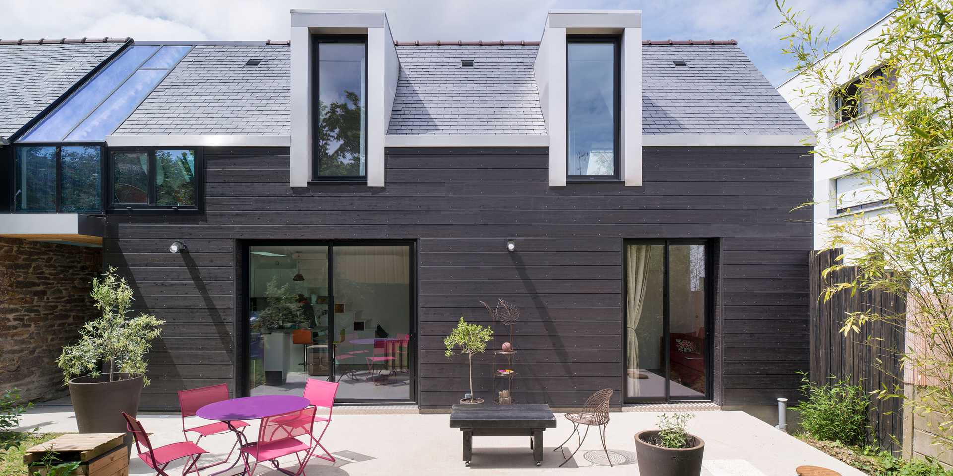 Extension d'une maison bretonne ancienne par un architecte basé à Quimper