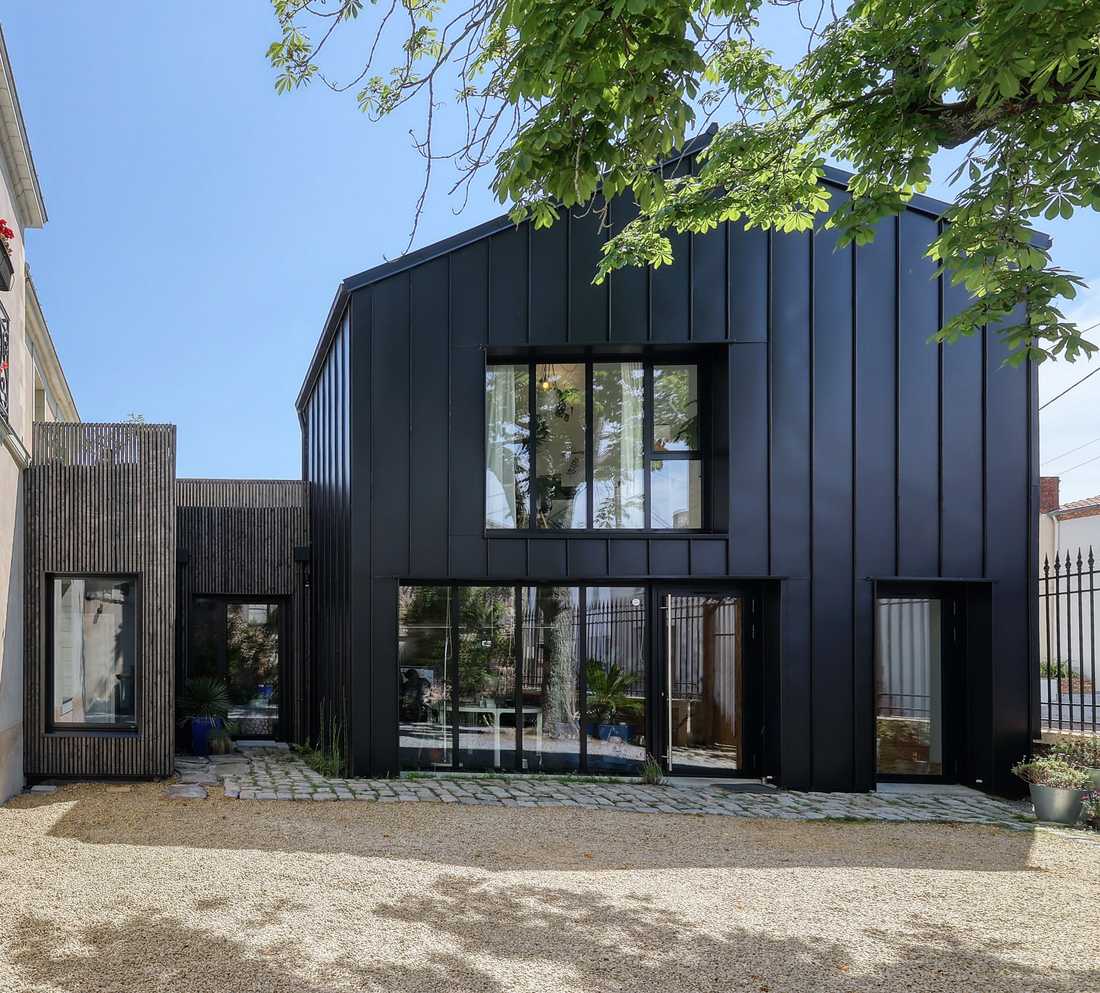 extension-contemporaine-maison-ancienne à Quimper